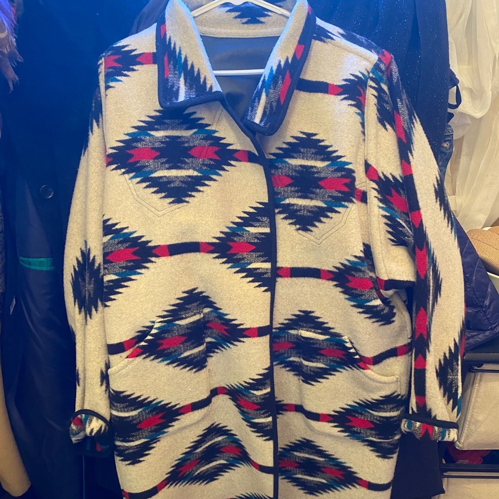 Reversible Pendleton Full Length Blanket Coat